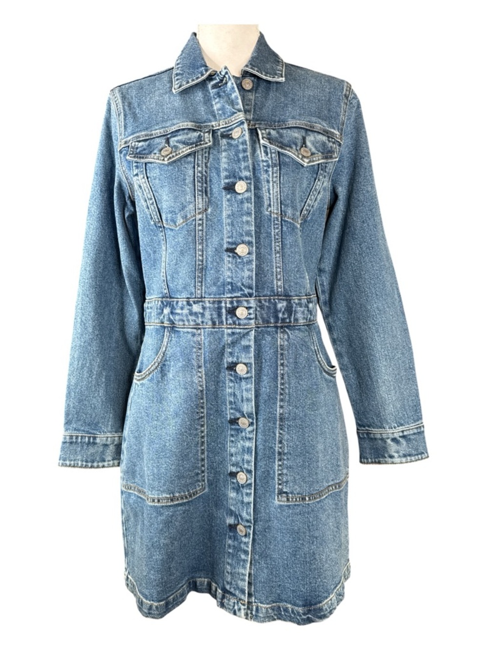FAHERTY Michelle Denim Mini Shirtdress - Picture 4 of 14